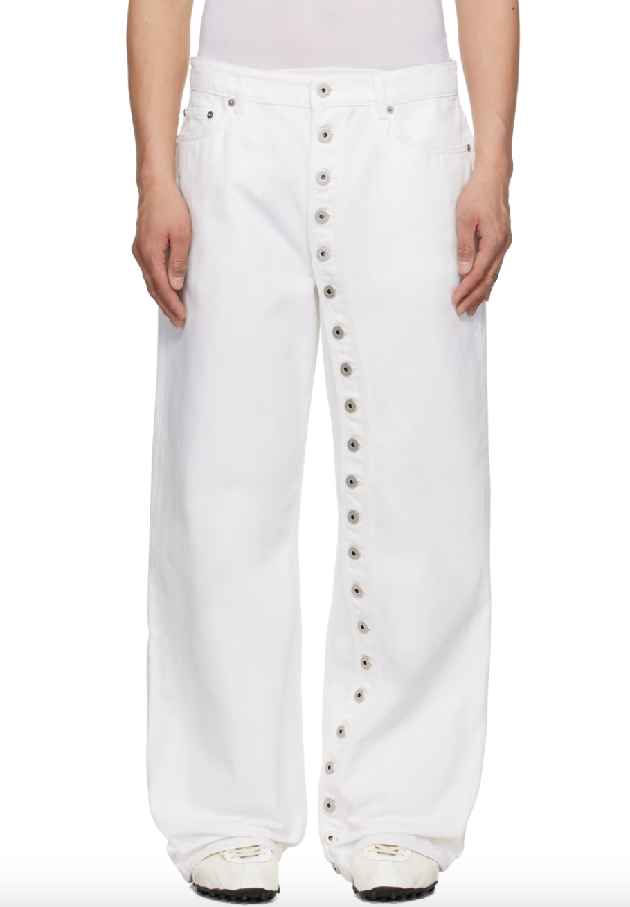 Buttoned Denim Jeans